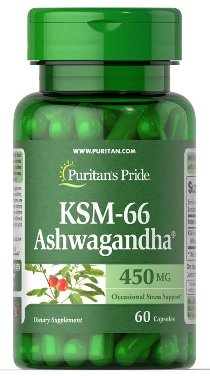 Puritan's Pride Ashwagandha  500mg 50 Capsules