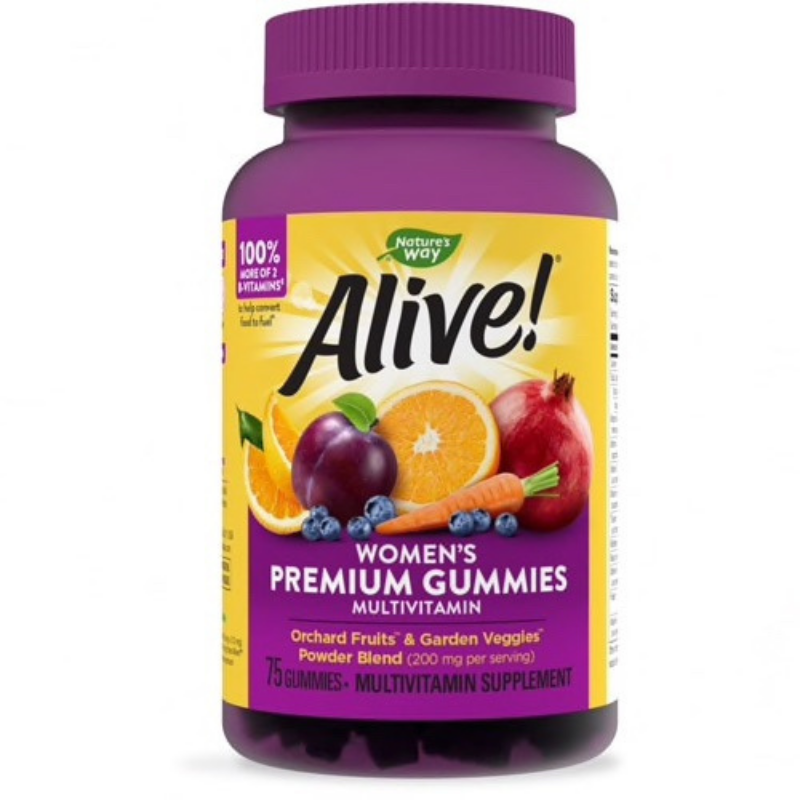 Alive! Women's Premium  Gummy Multi-Vitamin Fruit -- 75 Gummies