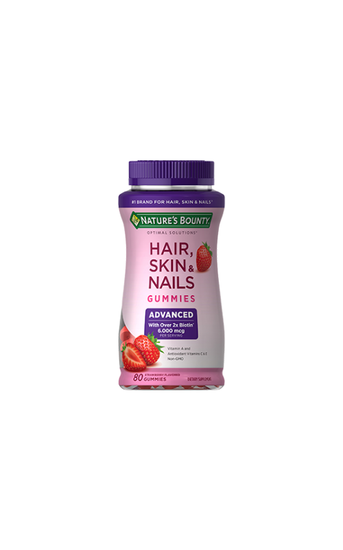 Natures Bounty Hair, Skin and Nails Gummies Advanced 80 Gummies 