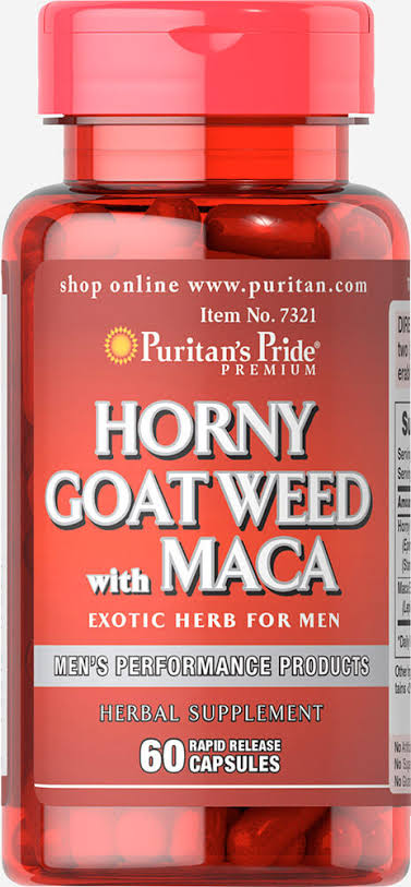 Horny Goat Weed with Maca 500mg/75mg 60 Rapid Release Capsules 