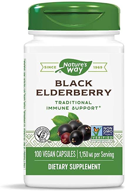 Natures Way Black Elderberry 100 Capsules