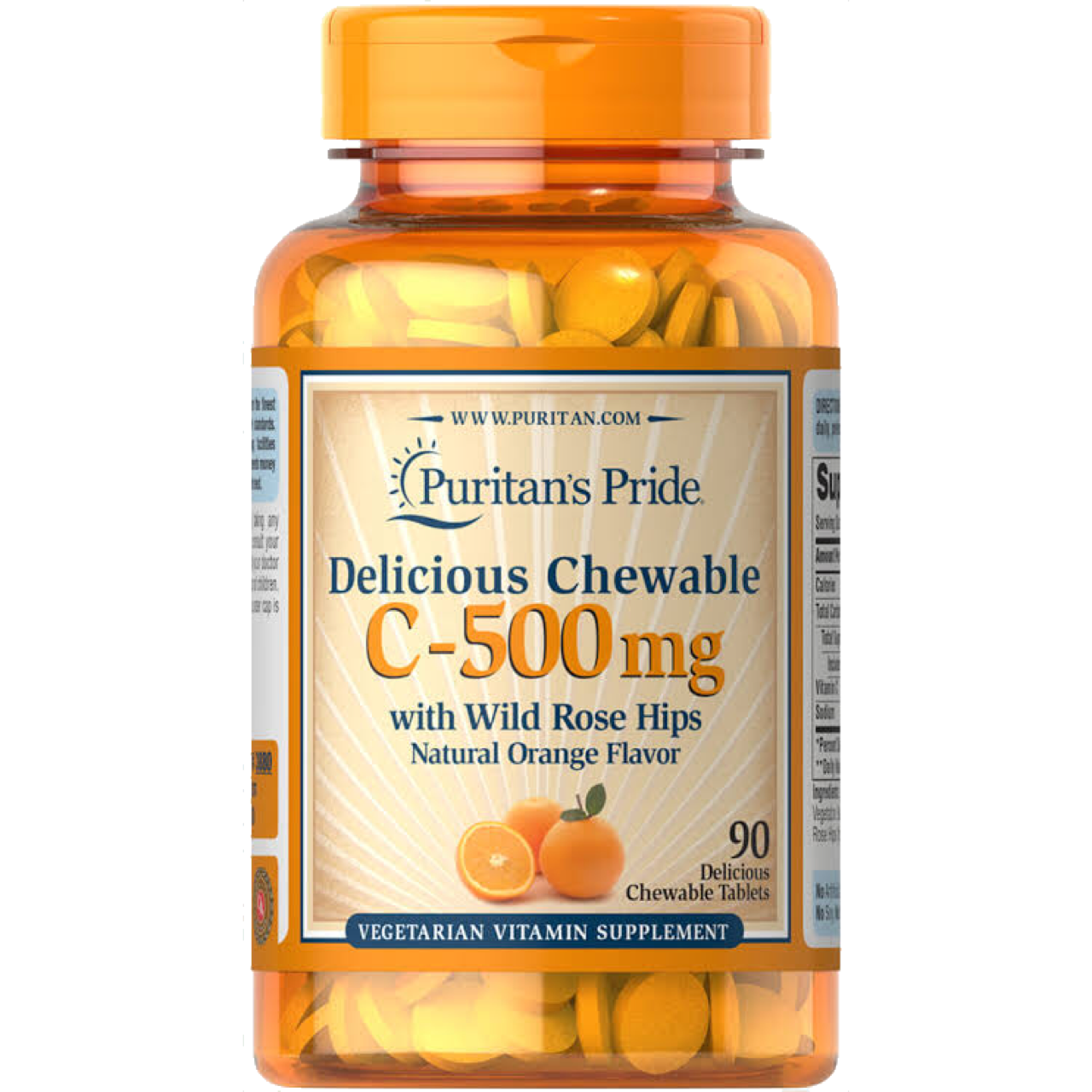 Puritans Pride Chewable Vitamin C 500mg 90 Tablets 