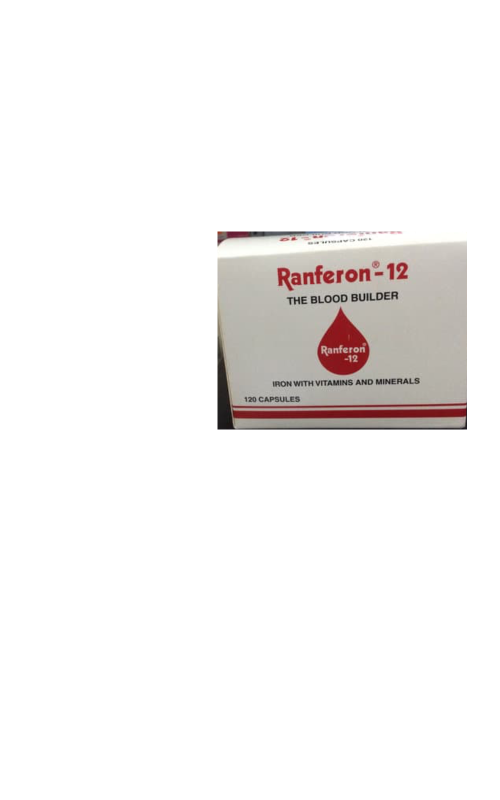 Ranferon - 12 The Blood Builder 10 Capsules  (1 Card)