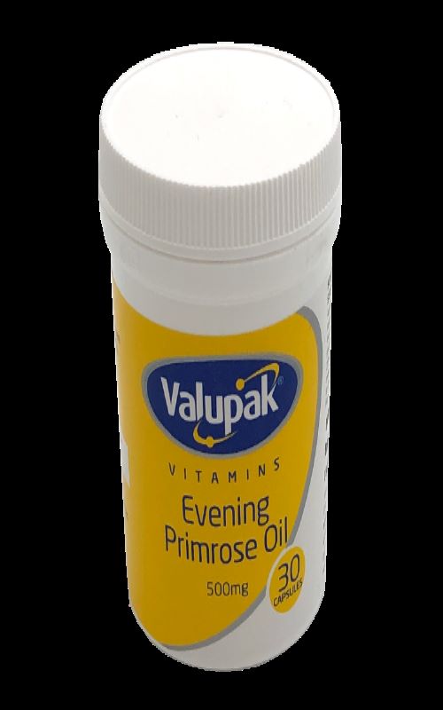 Valupak Evening Primrose Oil 500mg 30 Capsules