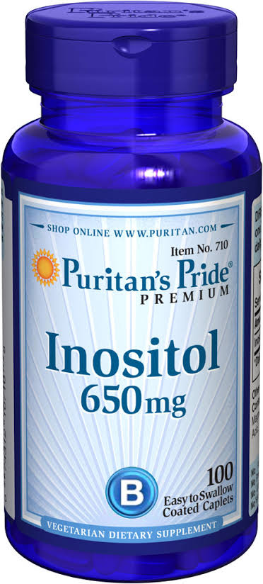 Puritans Pride Inositol 650mg 100 Caplet 