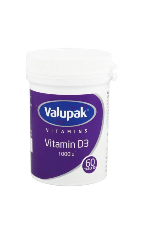 Valupak Vitamin D3 1000iu 30 Tablets