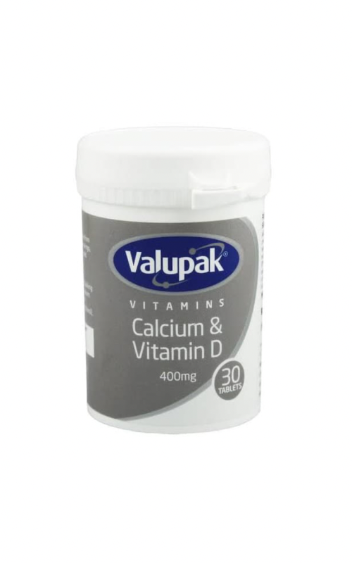 Valupak Calcium & Vitamin D 400mg 30 Tablets