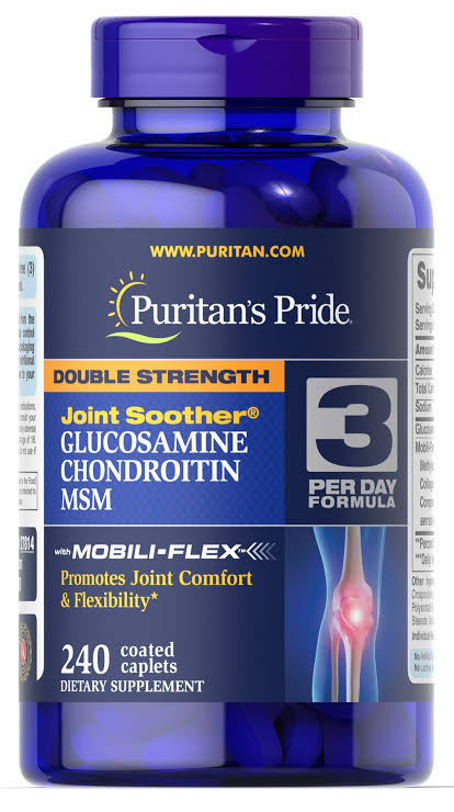 Puritans Pride Double Strength Joint Soother 240 Caplets 