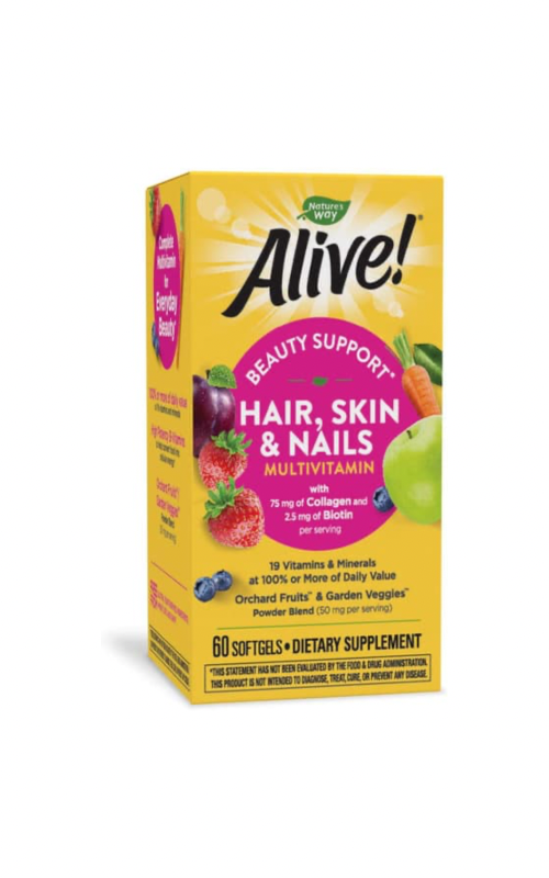 Alive! Hair Skin & Nails Multivitamin 60 Softgel