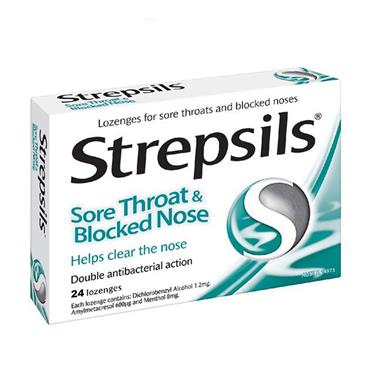 Strepsils Sore Throat & Blocked Nose 12 Lozenges