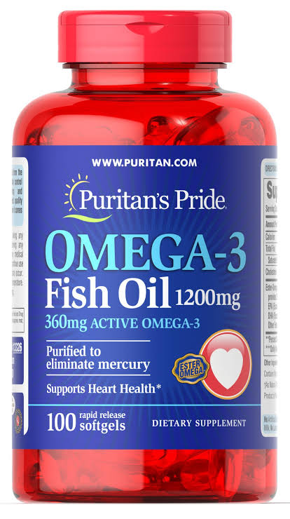 Puritans Pride Omega-3 Fish Oil 1200mg 100 Softgel 