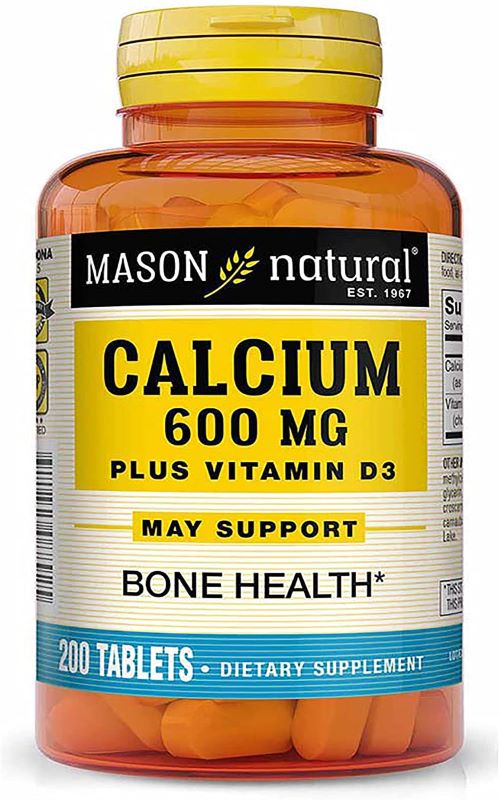 Mason Natural Calcium 600mg plus Vitamin D3  100 Tablets