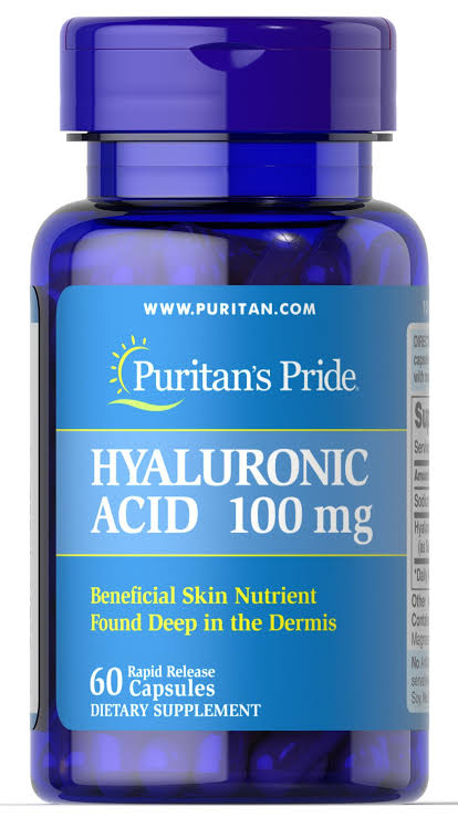 Puritans Pride Hyaluronic Acid 100mg  60 Capsule 