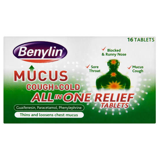 Benylin Mucus Cough, Cold All in One - 16 Tablets