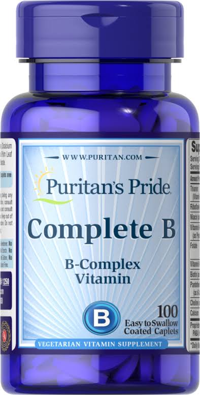 Puritans Pride Complete B (Vitamin B Complex) 100 Caplets 