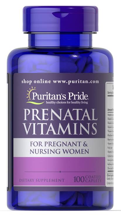 Puritan's Pride Prenatal Vitamins 100 Caplets 