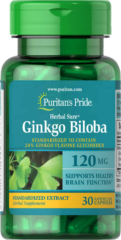 Puritan's Pride Ginkgo Biloba 120mg 30 Capsules