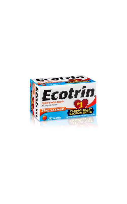 Ecotrin 81mg Low Strength Aspirin 365 Tablets 