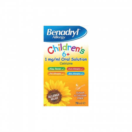 Benadryl Allergy Childrens 1 mg/ml 70ml