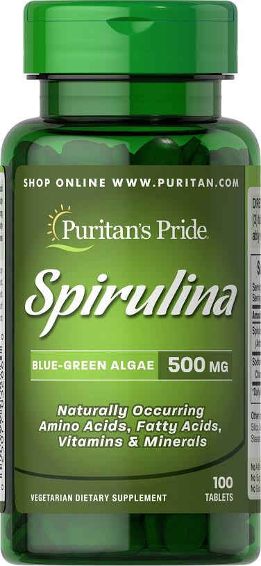 Puritans Pride Spirulina 500mg 100 Tablet 