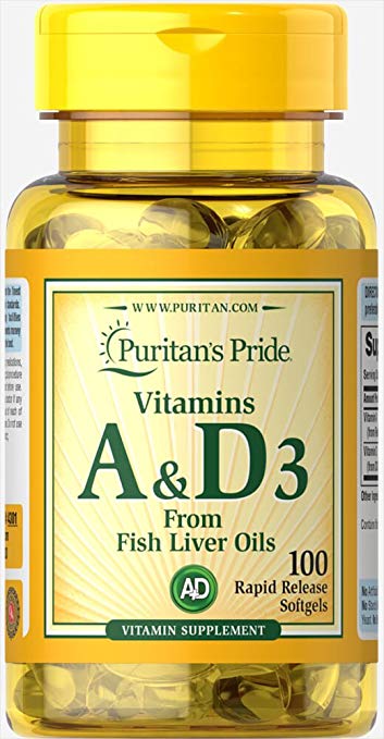 Vitamins A & D 5000/400 IU 100 Softgel 