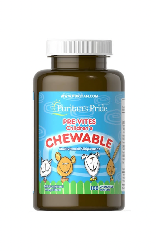 Puritans Pride Prevites Childrens Chewable Multivitamin 100 chewable wafers