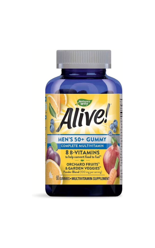 Alive! Mens 50+ Gummy Multivitamin 60 Gummies 