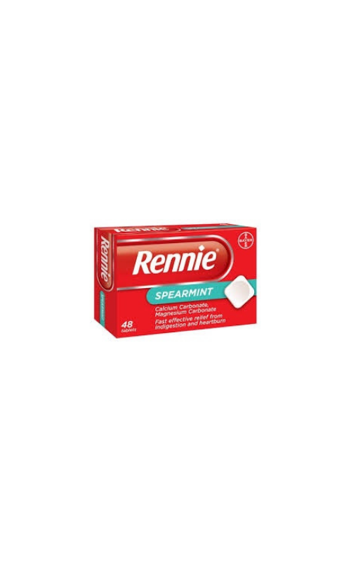 Rennie Spearmint 48 Chewable Tablets