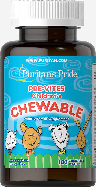 Puritans Pride Pre-Vites Childrens Multivitamin - 100 Chewables