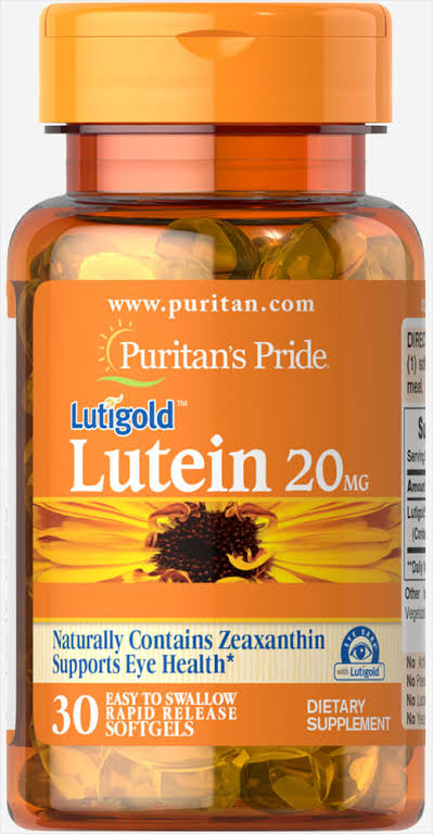 Puritans Pride Lutein 20mg 30 Softgel 