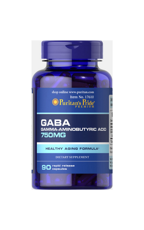 Puritan's Pride GABA  750 mg 90 Capsules