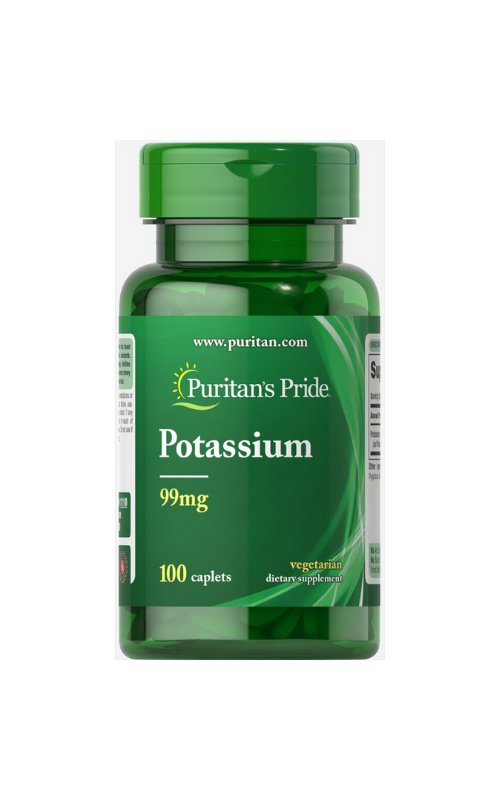 Puritan's Pride Potassium 99mg 100 cAPLETS