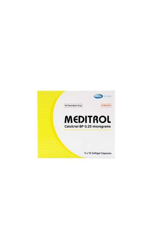 Mega Meditrol (Calcitrol 0.25 micrograms) 30 Capsules