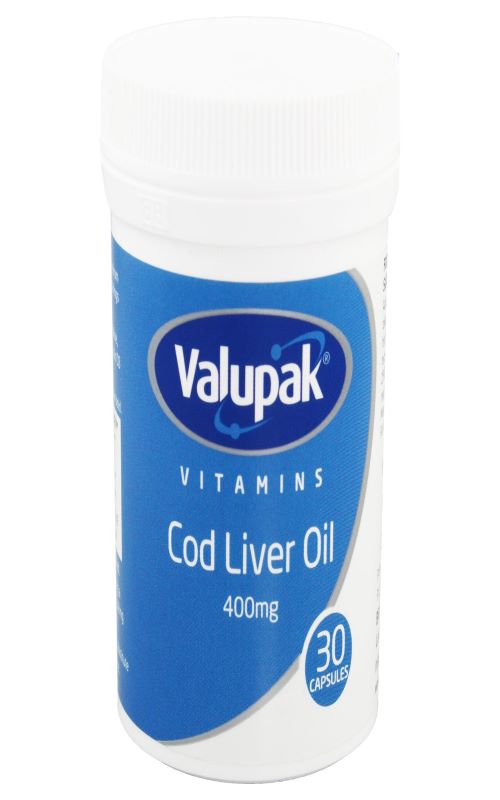 Valupak Cod Liver Oil 400mg 30 Capsules